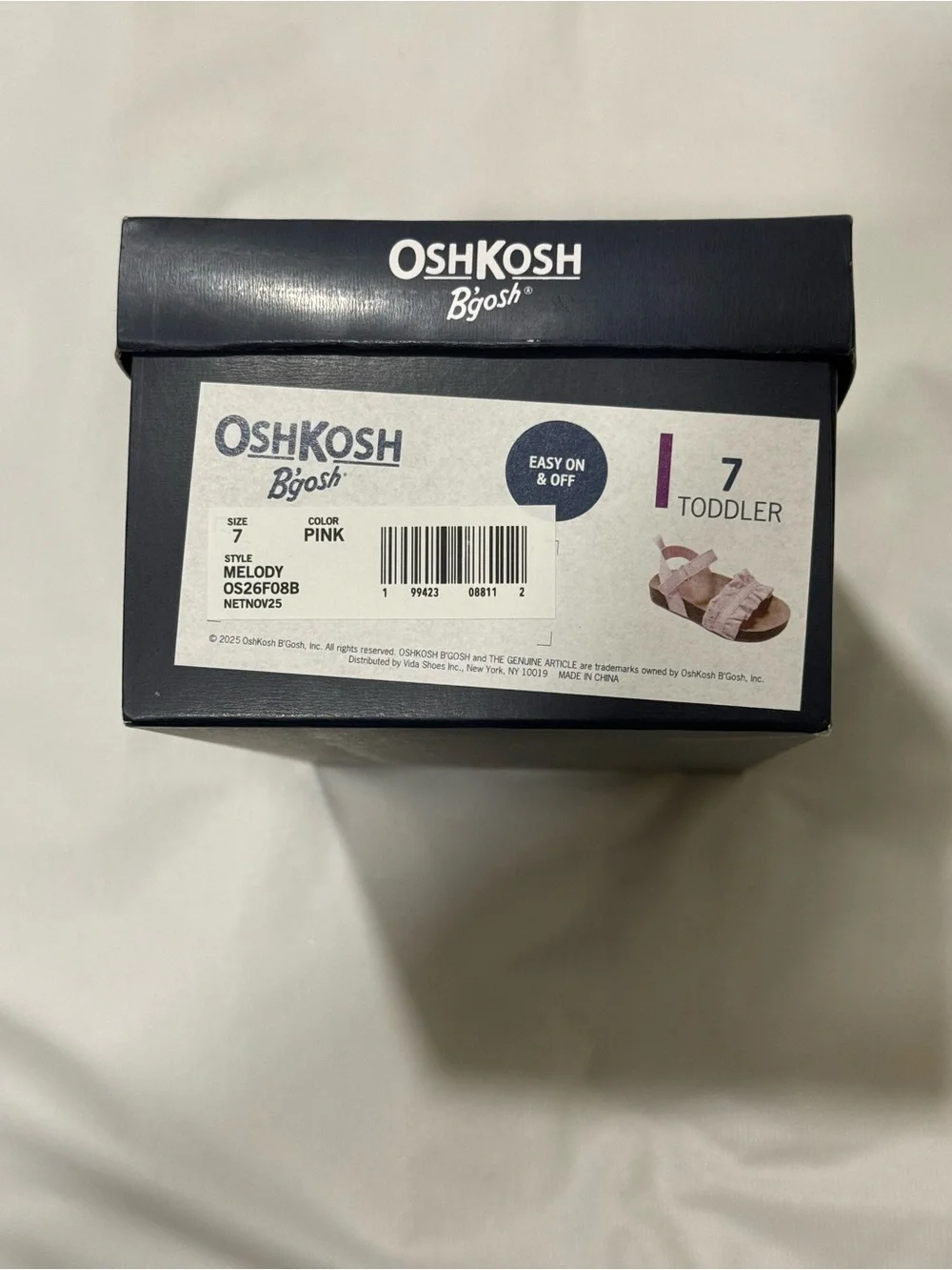 🆕 OshKosh B'gosh Toddler Pink Ruffle Strap Sandals